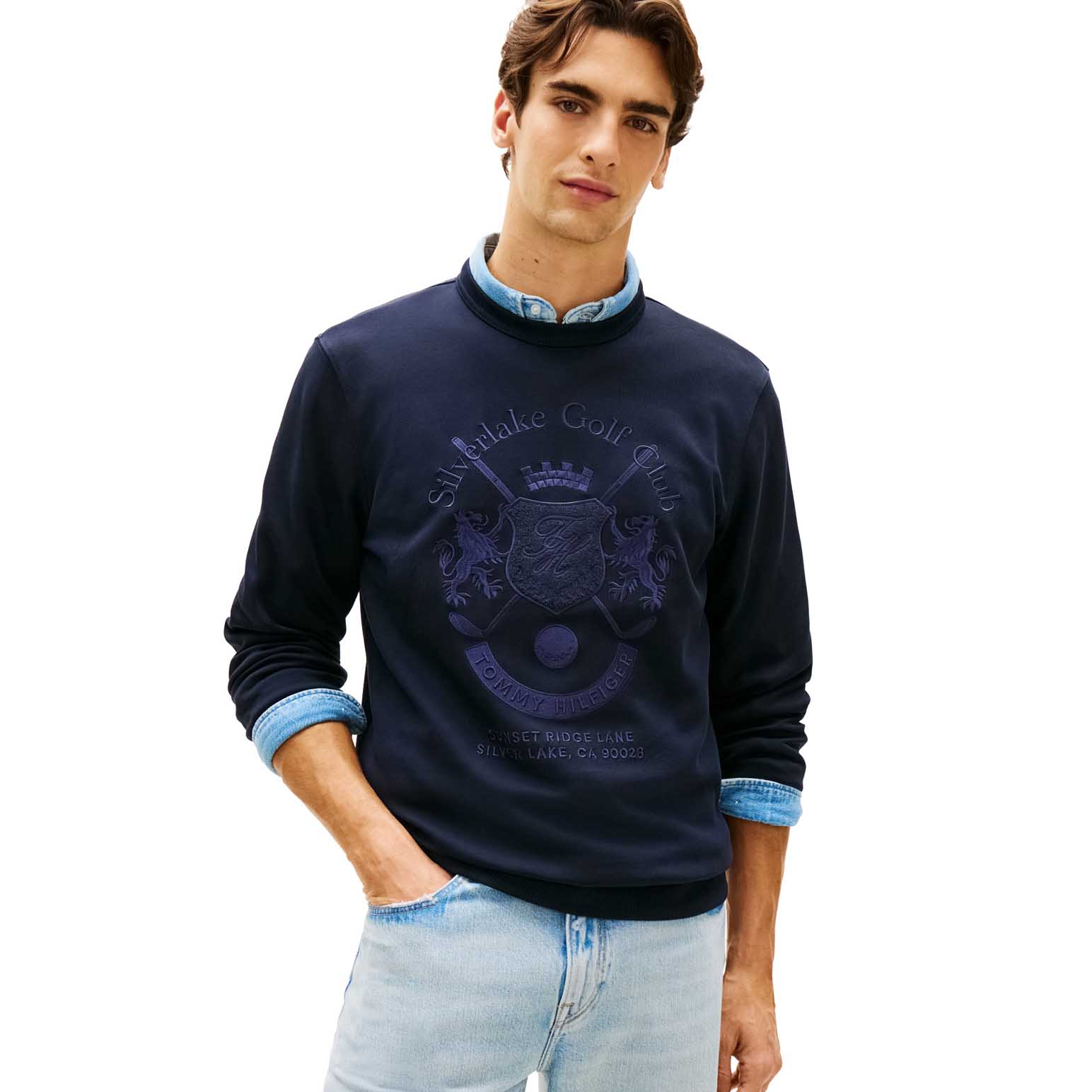 Tommy Hilfiger Crest Embroidery Intechno Knit Sweatshirt